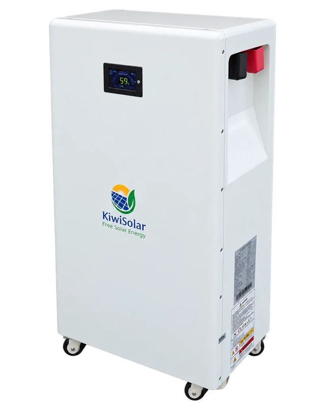 Baterie KiwiSolar LiFePO4 de 15 kWh, cu carcasă albă, pe roți